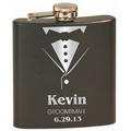 6 Oz. Matte Black Flask